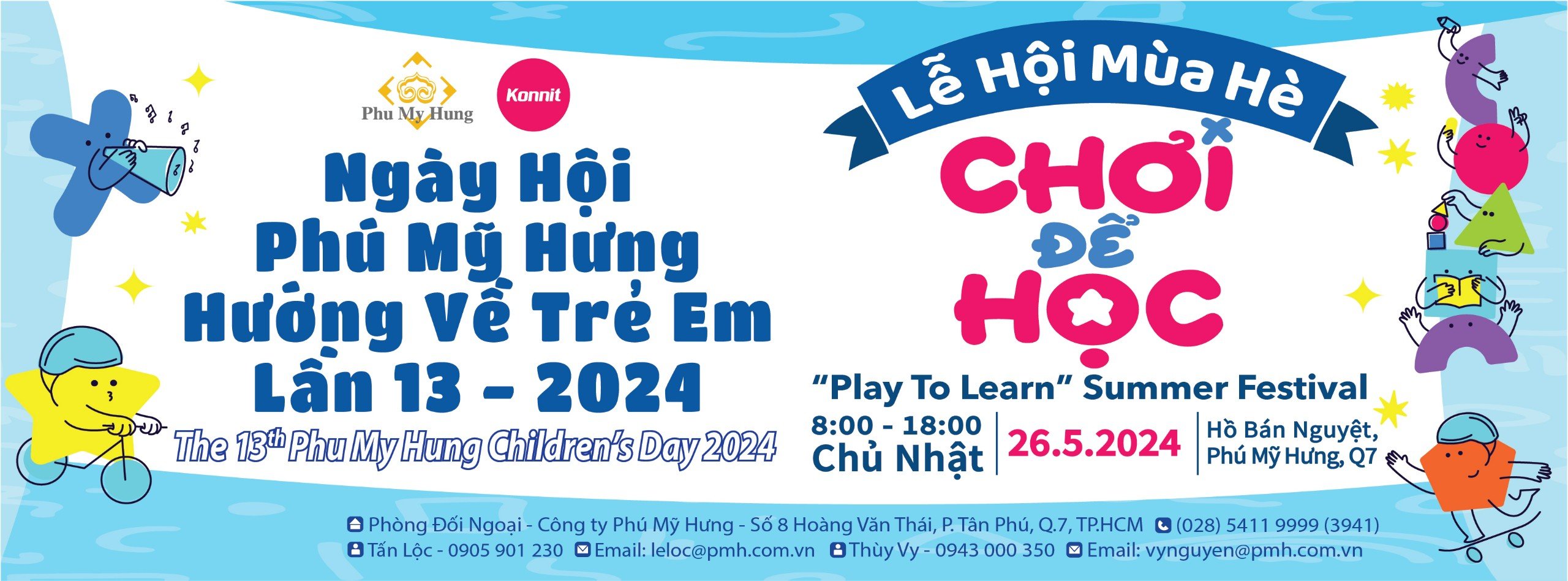 Ngày hội Phú Mỹ Hưng hướng về trẻ em lần 13 2024: “Lễ hội mùa hè Chơi để học”